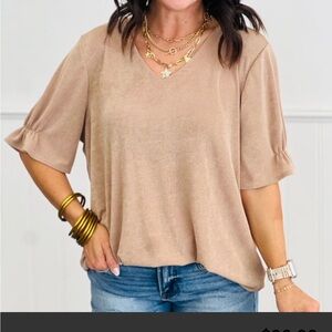 Sew In Love Tan Blouse